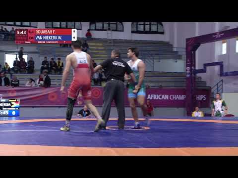 Round 2 GR - 82 kg: F. ROUABAH (ALG) v. W. VAN NIEKERK (RSA)