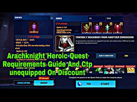 Ctp Unequip Discount Event Worth | Arachknight Heroic Quest Requirements Guide - Marvel Future Fight