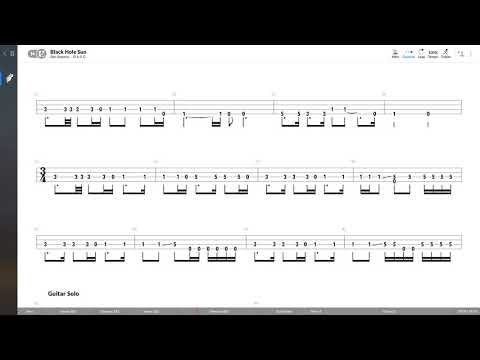 Soundgarden - Black Hole Sun (BASS TAB PLAY ALONG)