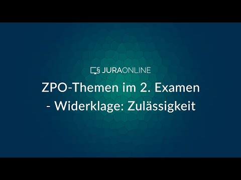 Civil Procedure topics in the 2nd state exam - Counterclaim: Admissibility