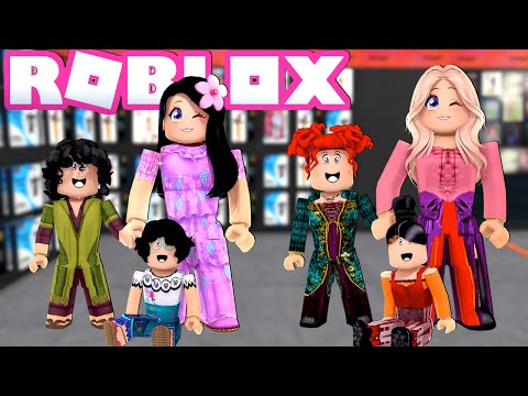 Bloxburg Family Halloween Costume Shopping RP with Goldie Baby Bloxy