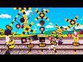 力強く仲間と突き進んでいく踏切たち Fumikiri Train Railroad Crossings Train Signal C