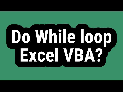 Do While loop Excel VBA?