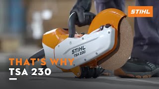 Аккумуляторный резчик STIHL TSA 230 без АКБ и ЗУ - видео №1