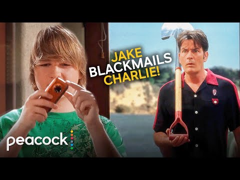 Two and a Half Men | Jake Blackmails Charlie With an Incriminating Picture