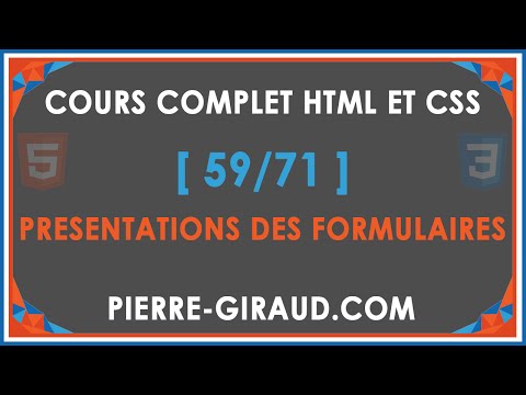 COURS COMPLET HTML ET CSS 1 71 Présentation du cours