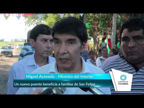 Un nuevo puente beneficia a familias de San Felipe - Tucumán Gobierno