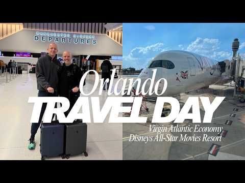 Walt Disney World TRAVEL DAY ✈️ Man to MCO | Virgin Atlantic Economy I Disney’s All‑Star Movies 