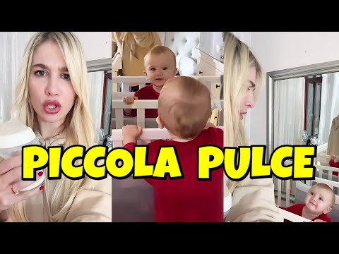 Clizia Incorvaia gioca con Gabriele che salta nel lettino e sembra una piccola Pulce