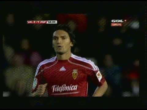Valencia 3 Real Zaragoza 1 08/11/09 Gol de Abel Aguilar Repetido de varios ángulos