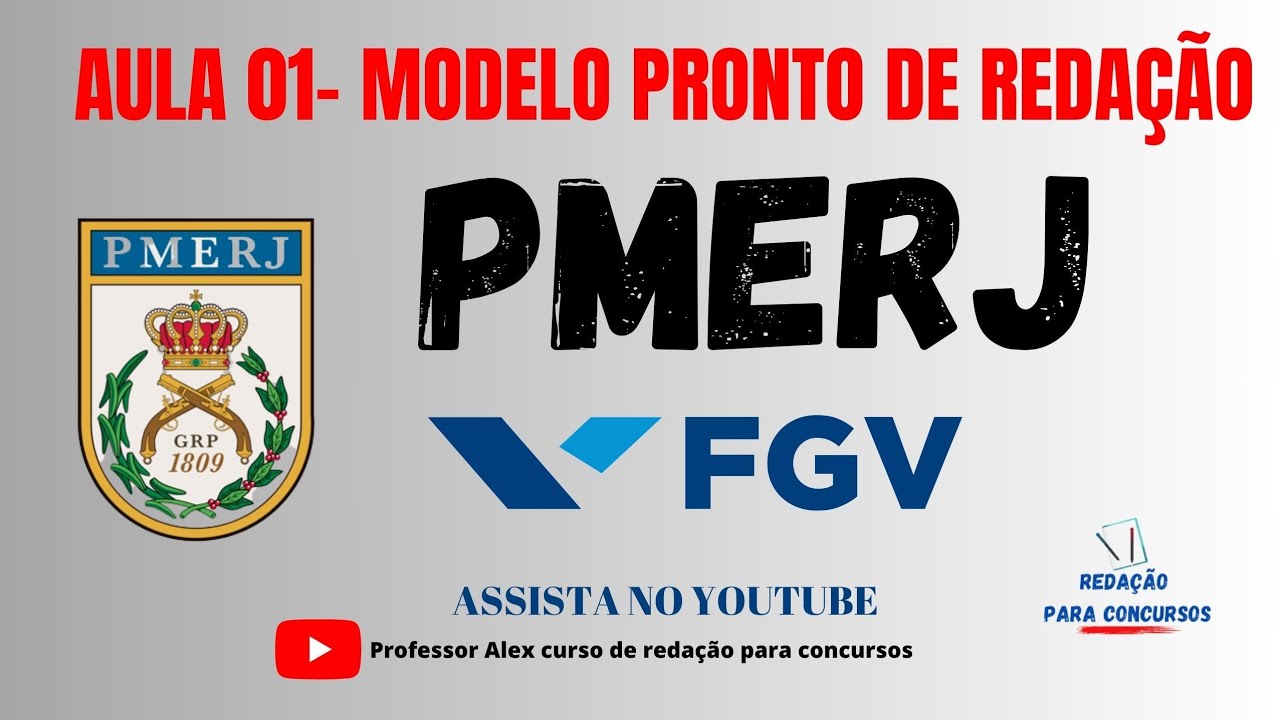 PMERJ - FGV- Redação #pmerj #fgv