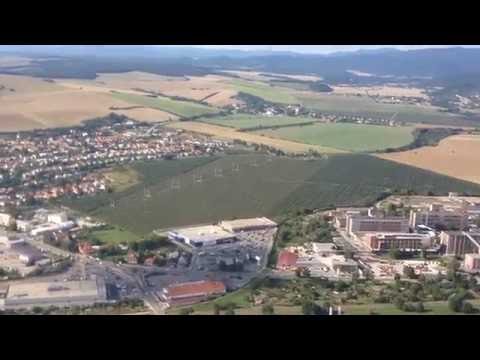 Glider approach and landing at Partizanske, Slovakia