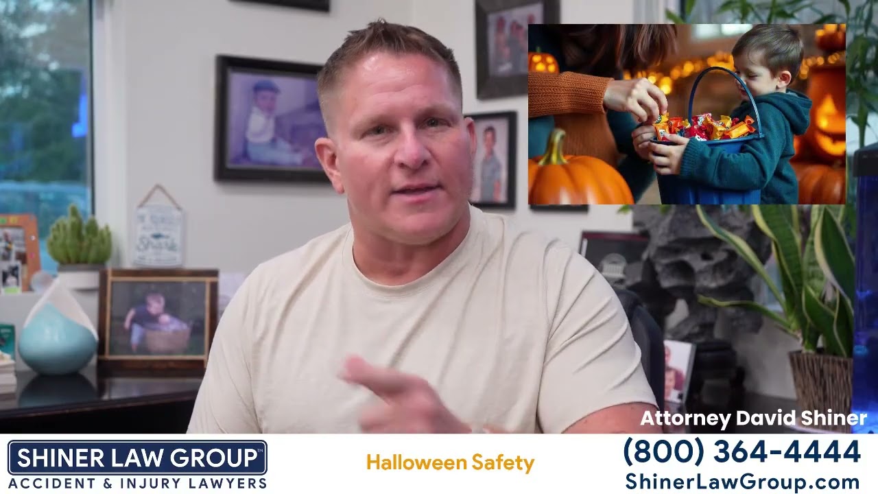 Halloween Safety Tips video from Shiner Law Group - tap to watch