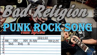 How To Play "Punk Rock Song" by Bad Religion - Guitar Lesson (with guitar tab!)