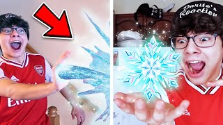 GETTING ELSA’S ICE POWERS (FROM FROZEN MOVIE)!! *I FROZE MY BROTHER*