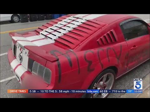 San Pedro family targeted with racial slur painted on their car