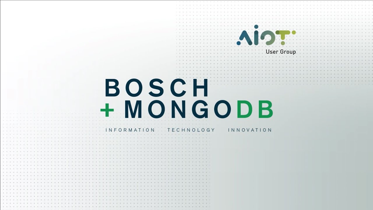  MongoDB & Bosch AIoT Discussion