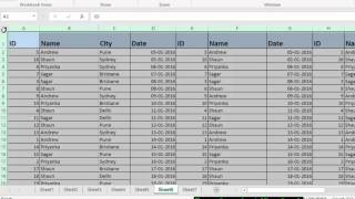 How to unfreeze column in Microsoft excel
