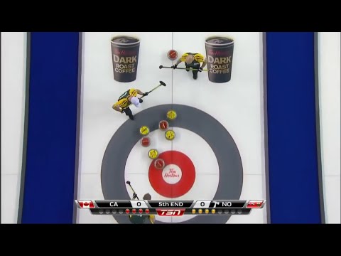 #brier2015 [F-5E] "Oh, disaster!" Jacobs (NO) finally cracks a deuce on Simmons (CA)