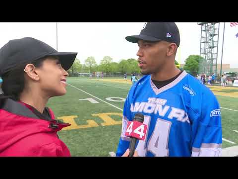 NBC WDIV Channel 4 - NFL player visits local University - filmed and edited by www.ROLAND.pm