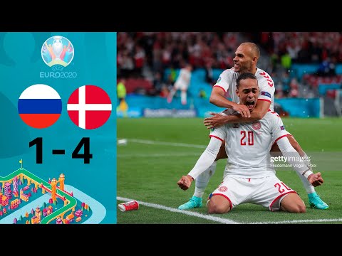 Russia vs Denmark 1-4 Highlights & Goals | EURO 2020