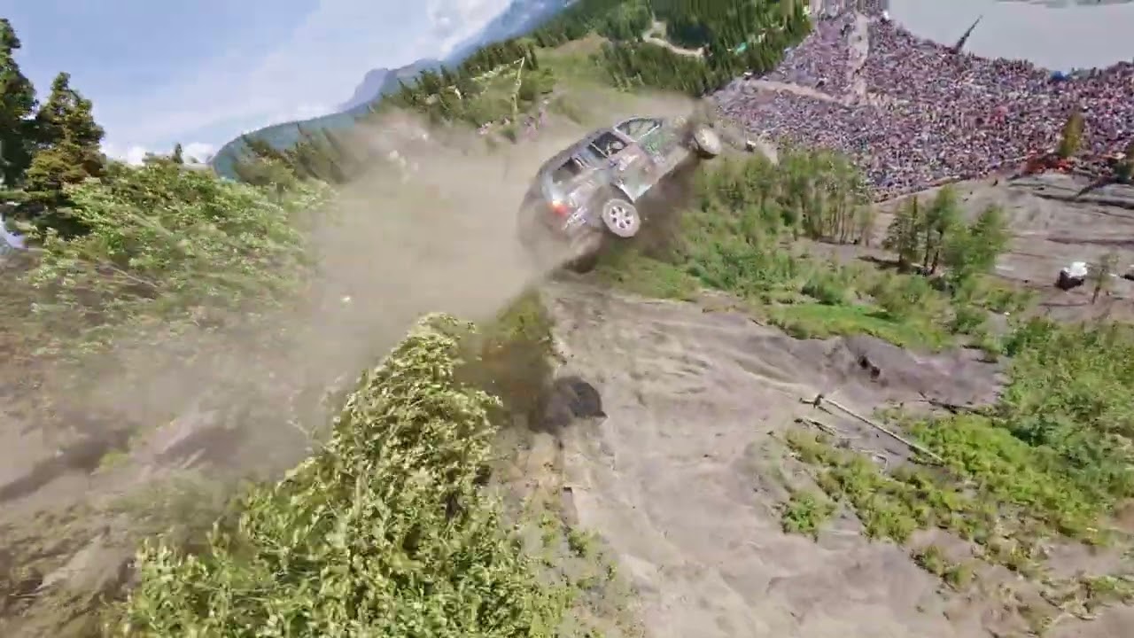 Spectacular Drone Footage of Glacier View Car Launch || ViralHog