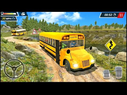 Offroad High School Bus Driver Simulator - Bus Driving Simulator 3D - Android GamePlay