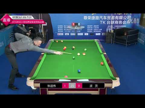 Gareth Potts VS Zhang Daowei - 2016 Potts Chinese 8 Ball Challenge Competition