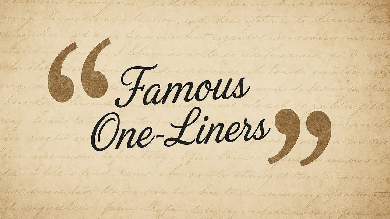 Famous One-Liners | Christian Dunn | Luke 9:18, Luke 6:46-49, Luke 8:37-39