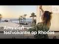 Amy viert testvakantie op Rhodos: 'Met coronaregels, maar toch genieten'