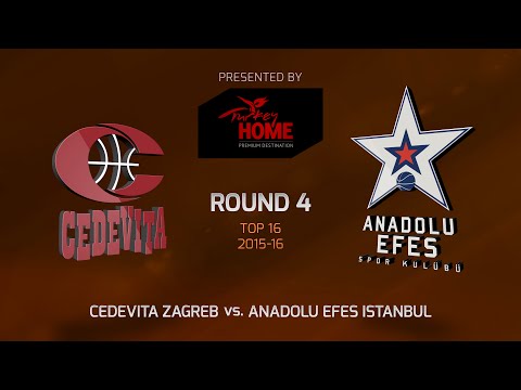 Highlights: Top 16, Round 4, Cedevita Zagreb 84-80 Anadolu Efes Istanbul