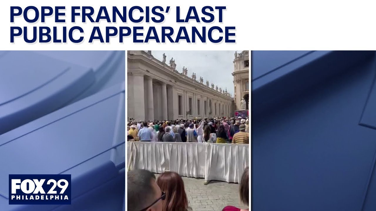 Pope Francis greets crowd at Vatican on Easter Sunday