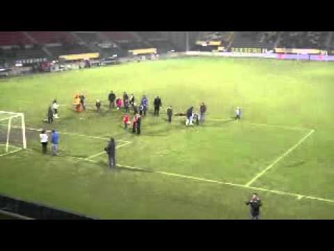 Penalty schieten in de pauze van Fortuna Sittard - Helmond Sport 18-2-2011 EVV mini's