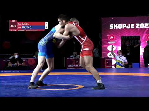 BRONZE GR - 67 kg: I. ILIEV (BUL) v. O. MASYK (UKR)