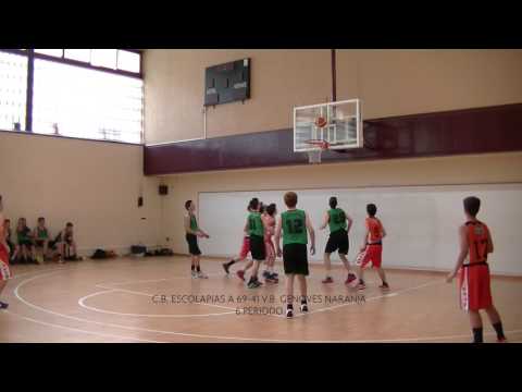 C.B. ESCOLAPIAS A 100-68 VALENCIA BASKET GENOVES NARANJA