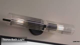 1_Watch A Video About the Possini Euro Taurus Matte Black 2 Light Bath Light