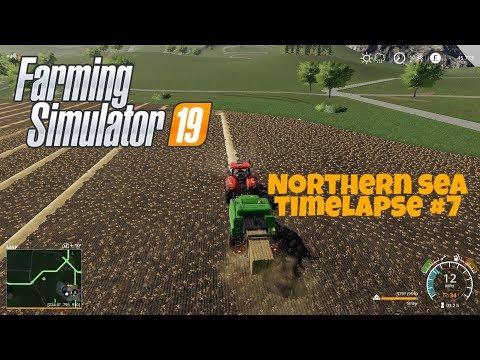 Hesston Baling For Money - Fs19 Northern Sea Timelapse (EP 7)