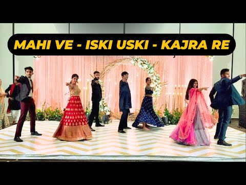 😃Mahi ve x Iski Uski x Kajra re | Friends performance for Bride 👰‍♀️ #sangeet