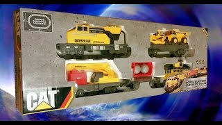 Giant CAT Motorized Construction Train Set Review, Including A Ride Onboard!!) :o) (Catepillar)