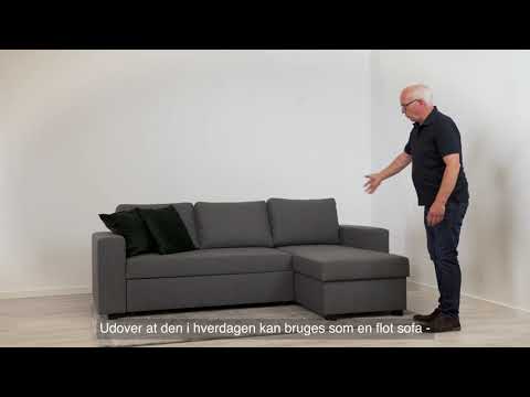 Sovesofa med chaiselong