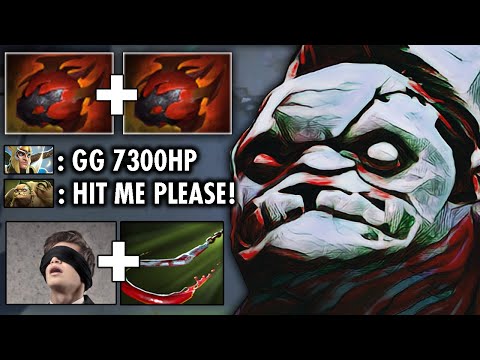 Double Heart Pudge!! Super Tank with MINDHACK Blind Hook Dota 2