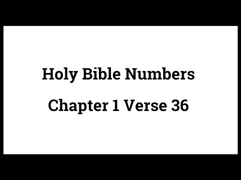 Holy Bible Numbers Chapter 1 Verse 36