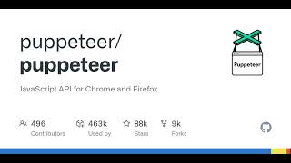 GitHub - puppeteer/puppeteer: Node.js API for Chrome