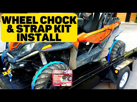 How To Tie Down A Side by Side Using Erickson Wheel Chock and Strap Kit