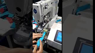 The sewing machine folds and sews the sling into the loop AAS-430 video