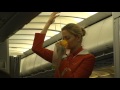 Aeroflot Stewardess Lady In Exciting Red Dress Explains Emergency Procedures