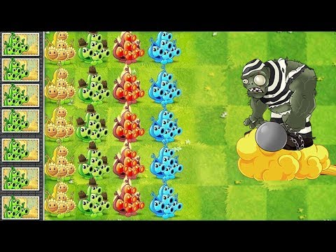 Plants vs Zombies 2  - Pea Pod vs Silver Gargantuar Fight !