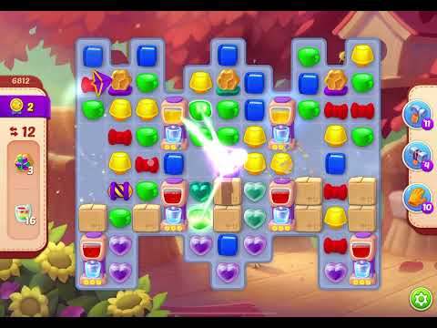 HomeScapes Level 6812 no boosters (18 moves)