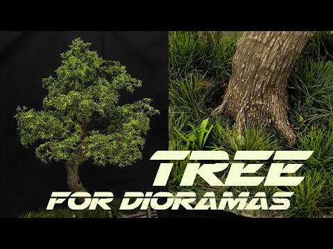How To Build 1/48 Tree  – DIY Scale Model Tree Tutorial - Diorama