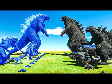 Evolved Godzilla vs Godzilla 2014 – Blue Monster Team vs Dark Monster Team (Strongest Battle)